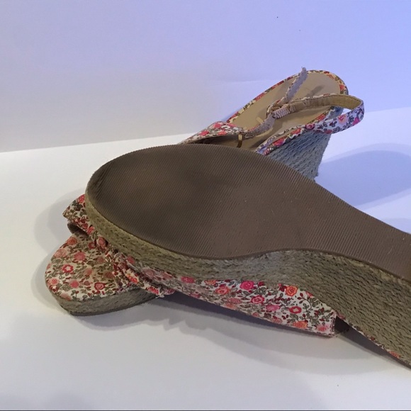 Unisa floral wedged open toe shoe with bow - Picture 5 of 8